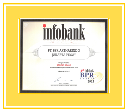 Predikat Sangat Bagus dari Infobank pada tahun 2012